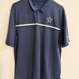 NFL Dallas Cowboys NIKE Dri-Fit Sideline Coaches Polo Golf Shirt Mens Large